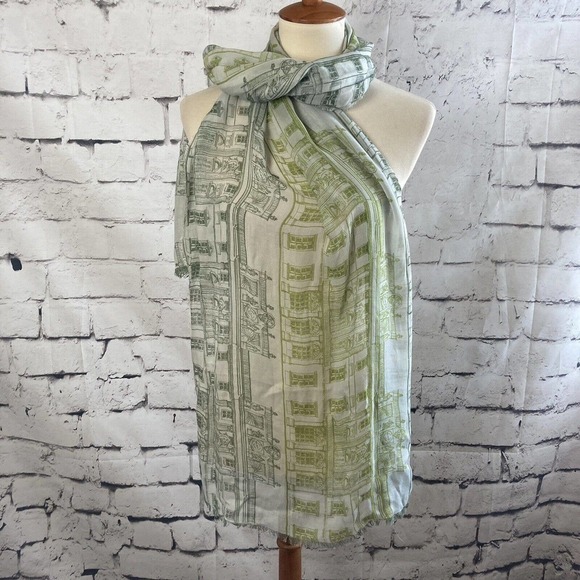 Reales sitios de espana modal cashmere blend printed scarf 26 X 69 - Picture 2 of 8